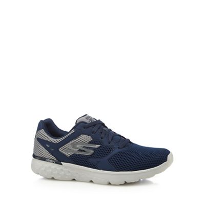Navy '400' lace up trainers